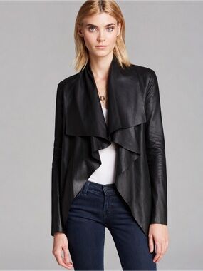 Mackage Gretal Flowy Lambskin Leather Jacket